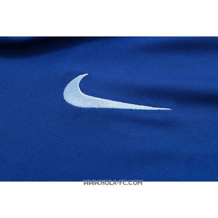 Chandal del Atletico Madrid 2022-2023 Manga Corta Azul - Pantalon Corto